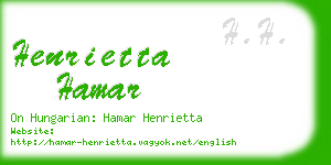 henrietta hamar business card